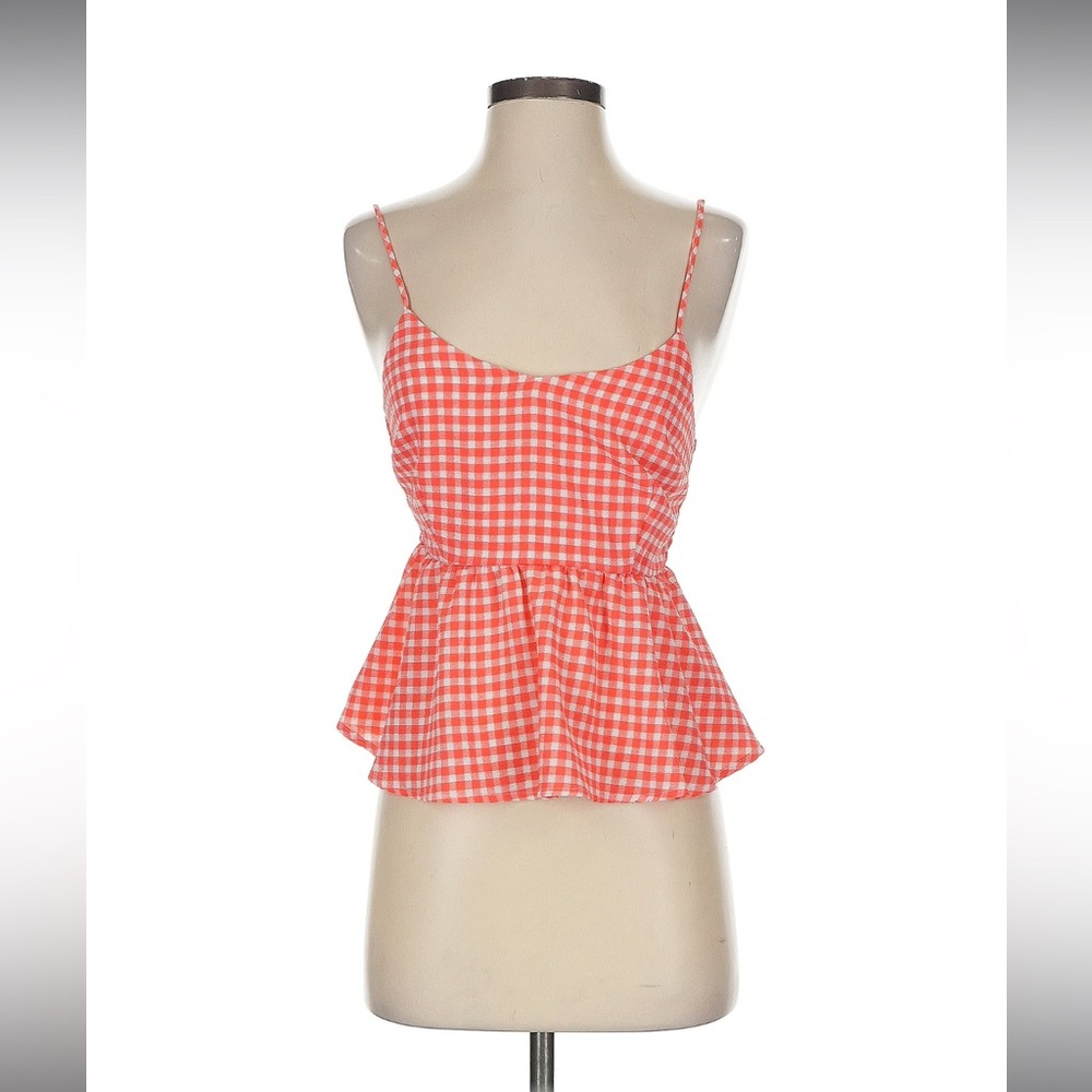 Monteau Red Gingham Camisole Top